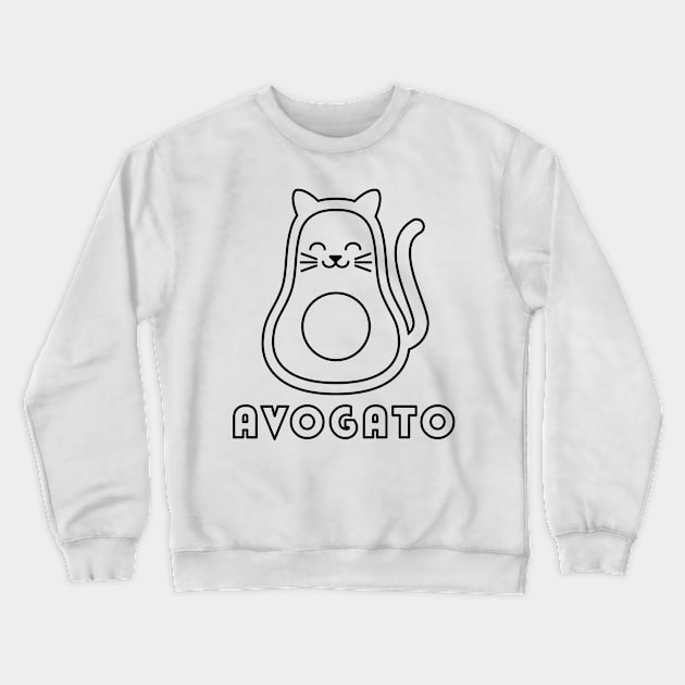 Avogato Color Your Own Shirt Cinco De Mayo Cat Avocado For Kids Crewneck Sweatshirt by PodDesignShop